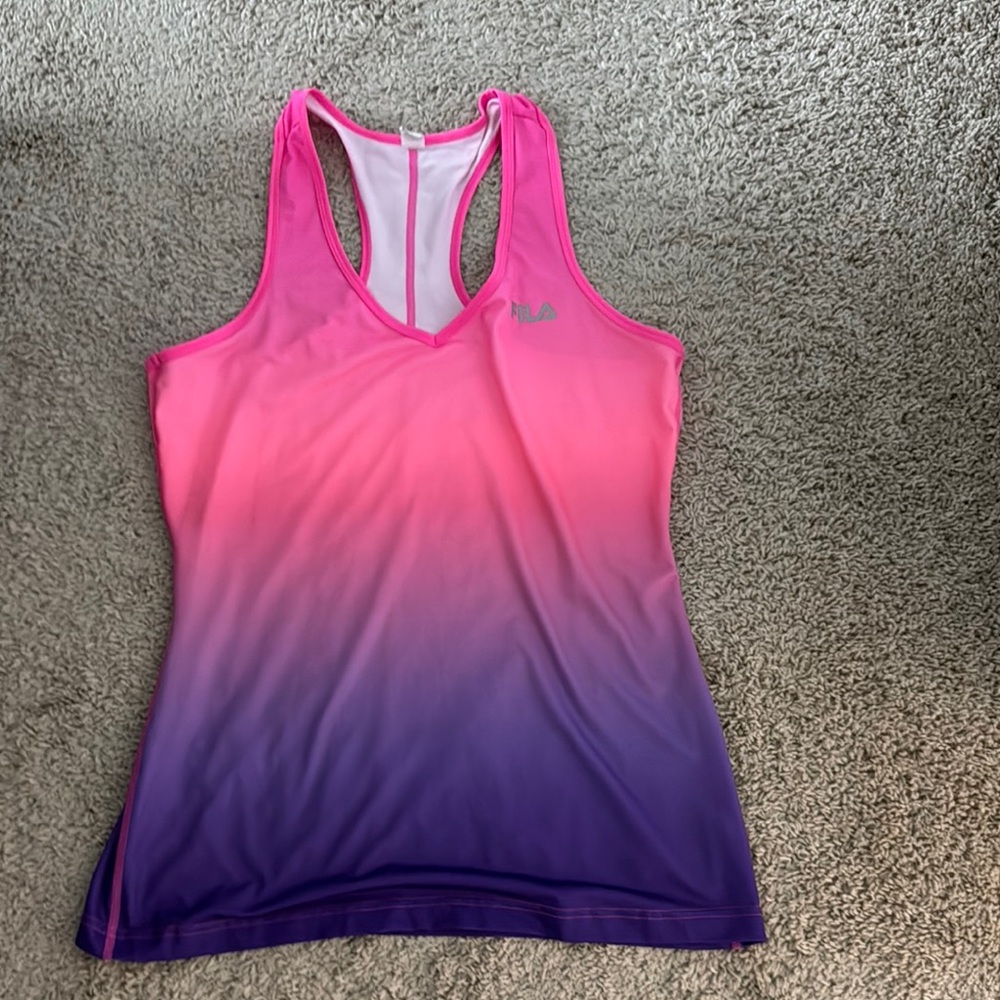 Fila Pink and Purple Women's Tank Top